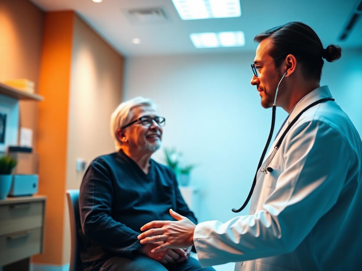 Doctor consulting patient